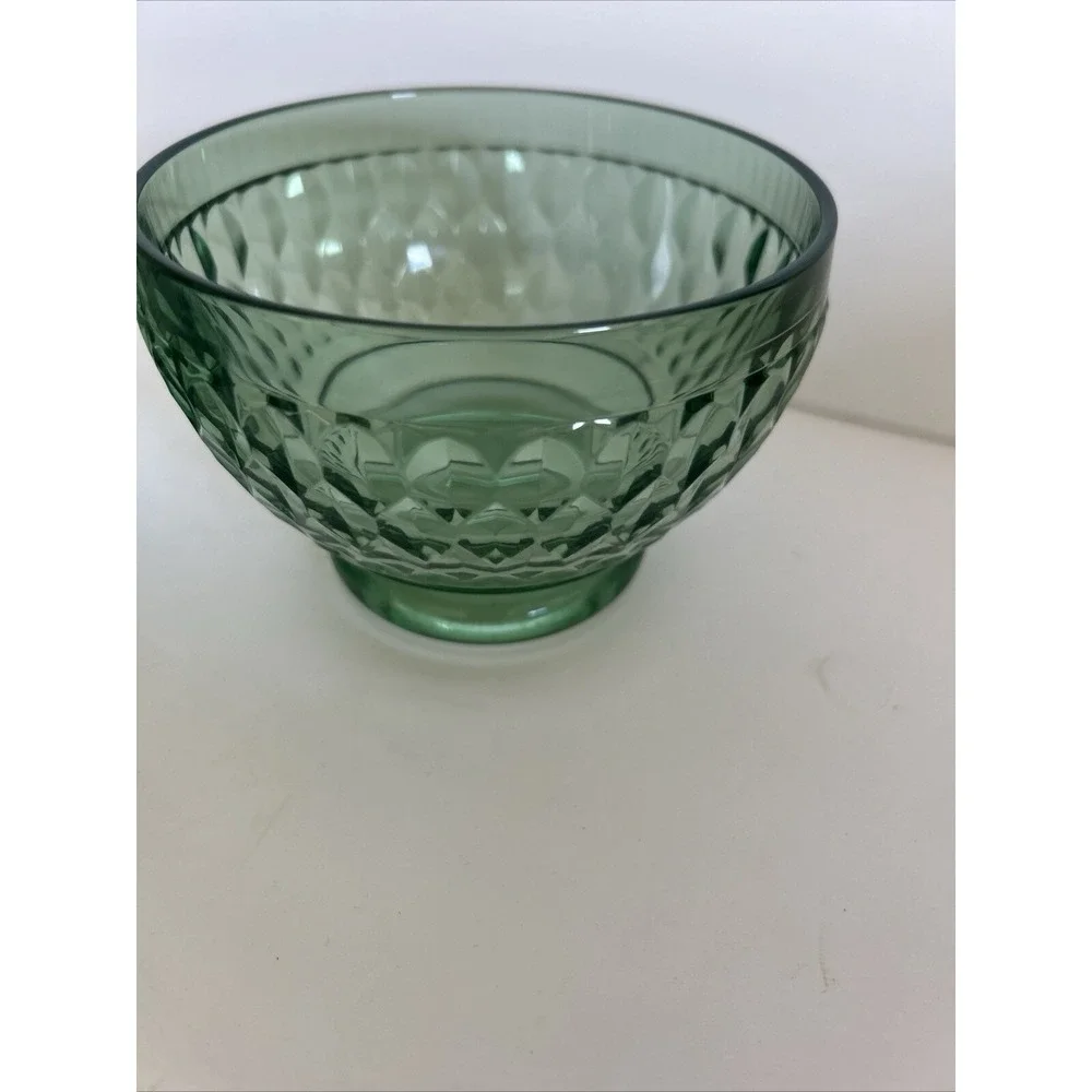 Villeroy Boch ‎ Boston Green Crystal Fruit Dessert Bowls - Set of 2 EUC